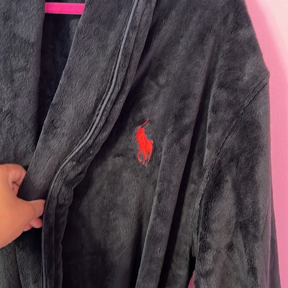 POLO RALPH LAUREN Mens Microfiber Plush RobeBathrobe - Picture 4 of 9